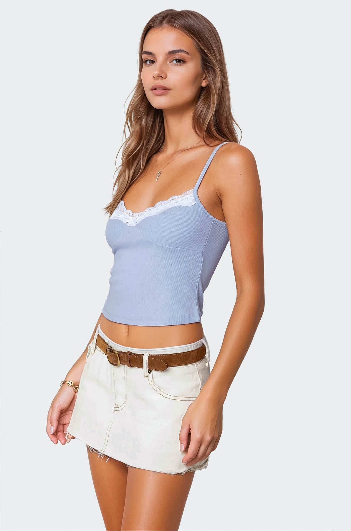 Lucie Lace Trim Tank Top - Image 3