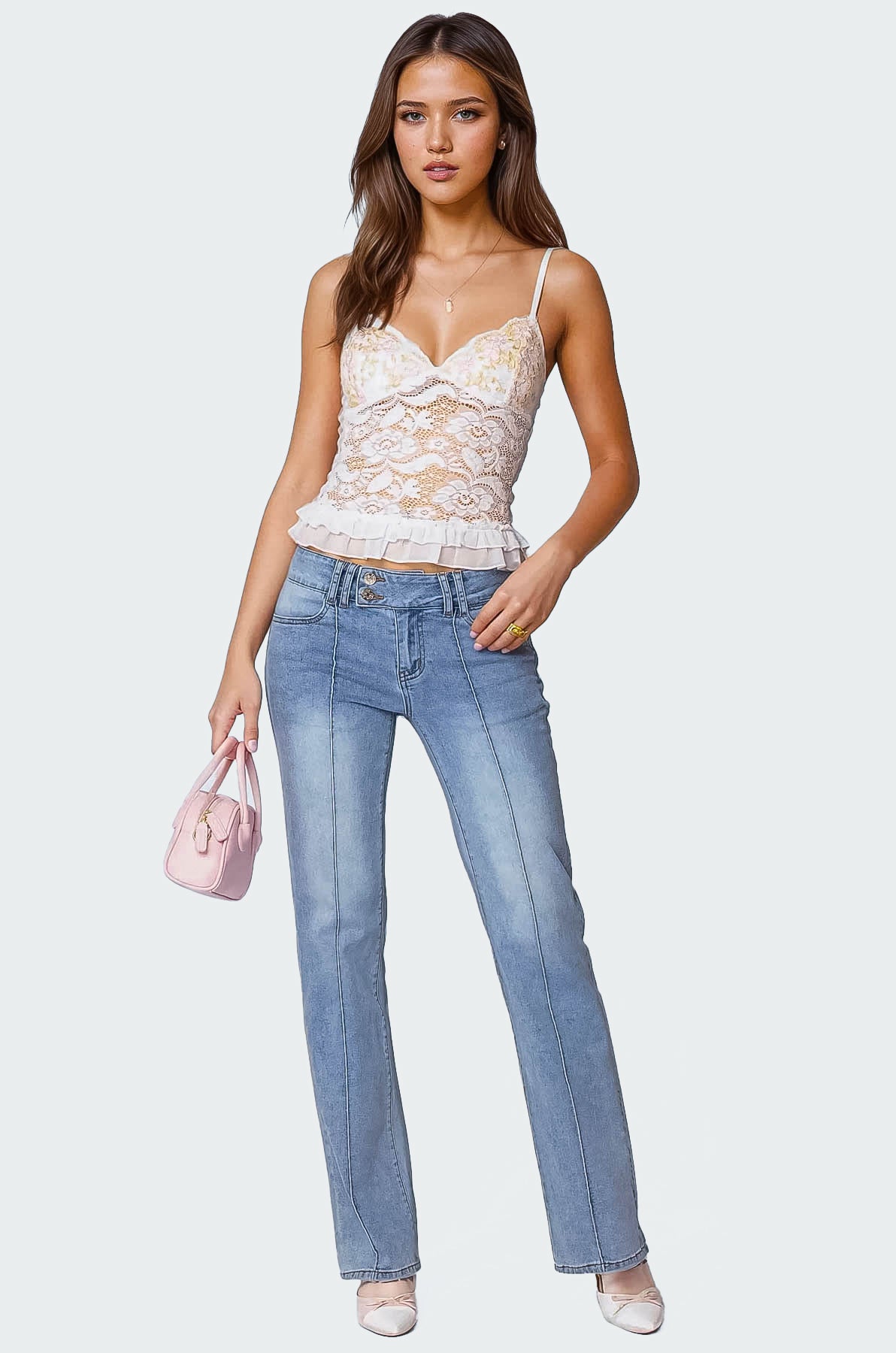 Torin Sheer Lace Tank Top - Image 4